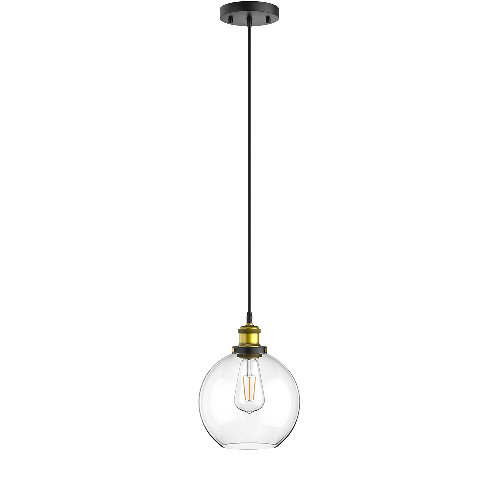 Buy Aipsun Glass Globe Pendant Light Fixture Farmhouse Hanging Pendant