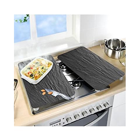 Set of 2 Universal Hob Covers Chopping Board Work Surface Cover