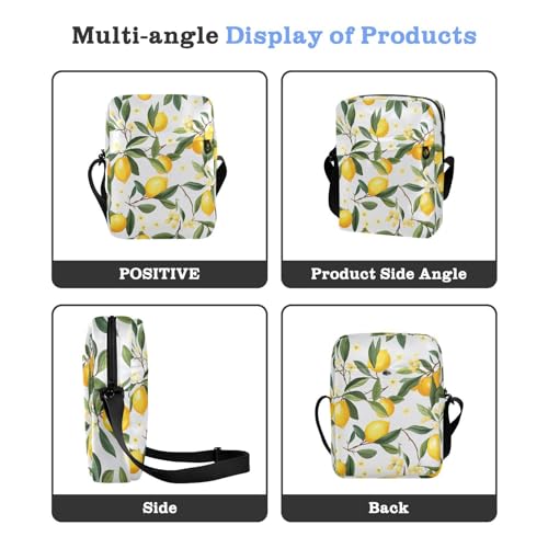 Crossbody Bag Lemon Summer Messenger Bag for Women Men Purse Shoulder Bag Satchel Bag with Adjustable Strap 214A94494