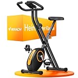 MERACH Folding Exercise Bike, Home Trainer with LCD Display Spin Bikes, 16-Level Magnetic Resistance Foldable Stationary Bike Cycle Cycling, Comfortable Seat, Space-Saving, Capacity 136KG Fitness