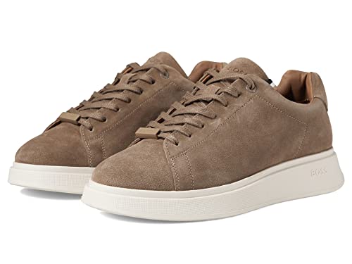 Image of BOSS Mens Suede Sneakers with Rubber Sole