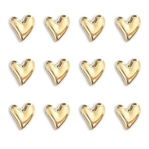 12-Pack Decorative Adhesive Shapes - Small Heart Design for Fridge and Whiteboard Surfaces