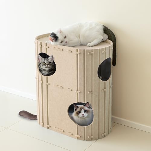 PETKARAY 2-Story Felt Cat House