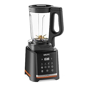 Krups InfinyMix KB9158 Highspeed- Blender, 1600 W, 5 automatische programma’s + handmatige instelling, Tritan-houder, incl. receptenboekje, smoothies, shakes, crushed ijs, zwart