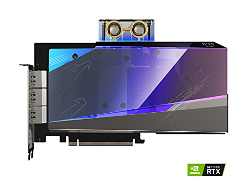 AORUS GeForce RTX 3080 Xtreme WATERFORCE WB 10G (REV 2.0) Scheda grafica, WATERFORCE Water Block Cooling System, LHR, 10GB 320-bit GDDR6X, GV-N3080AORUSX WB-10GD REV2.0 Scheda video - Scheda video - Immagine 4