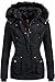 Produktbild MARIKOO Damen Winter Jacke Steppjacke Vanilla Schwarz Gr. L