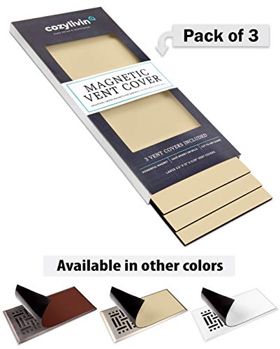 Cozy Livin -Beige Magnetic Vent Covers -5.5" x 12"- Super-Strong Magnet -