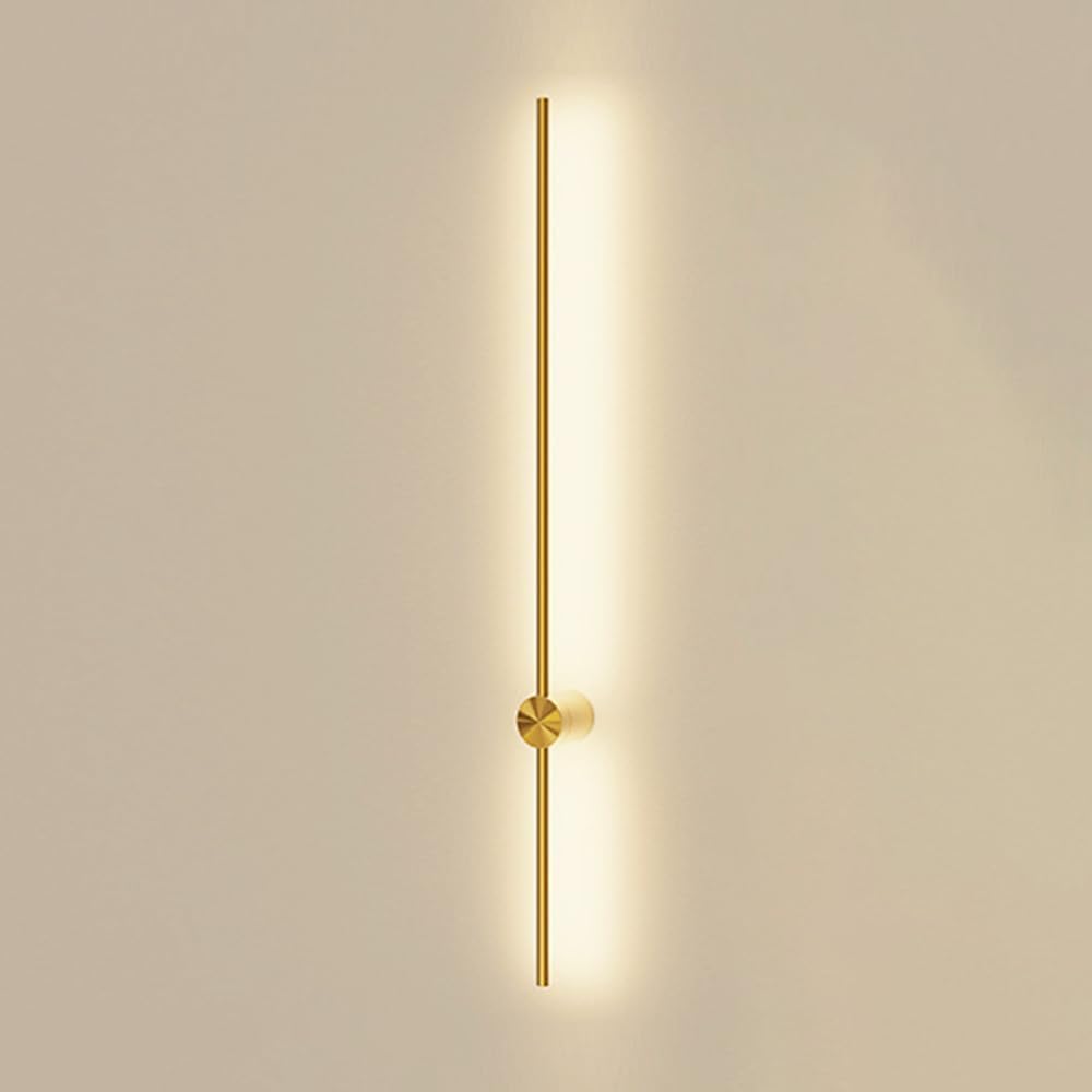 FZQSXAZU Modern Minimalist Brass Wall Lamp - 360° Rotatable LED Sconce with White Sile e, Ideal for Indoor Decor, Contemporary Lighting Fixture