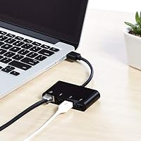 Amazon Basics USB-3.0-Adapter mit 3 x Ports und 1 x RJ45-Gigabit-Ethernet-Port, 3 USB A + 1 RJ45, Schwarz – Ansicht 5