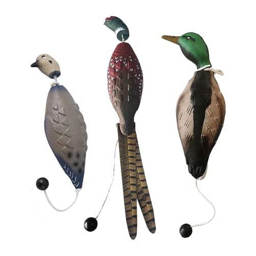 YWNYT 3PCS Dog Training Dummy Bumper Dog Toy Pheasant Toy Retriever Training Floating Duck Toy for Hunting Retriever Dog