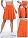 ANRABESS Knee Length Skorts Skirts for Women 2026 Summer High Waisted Golf Tennis Skirt Casual Travel Built-in Shorts Clothes Orange XX-Large