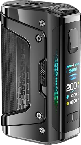 GEEKVAPE Aegis Legend 5 Box Mod 200W | 510 Fil - ECO / Smart / Normal / Custom / TC Type-C fit GeekVape Z Sub Ohm Tank, Sans nicotine, San Batterie (Noir Carbone -)