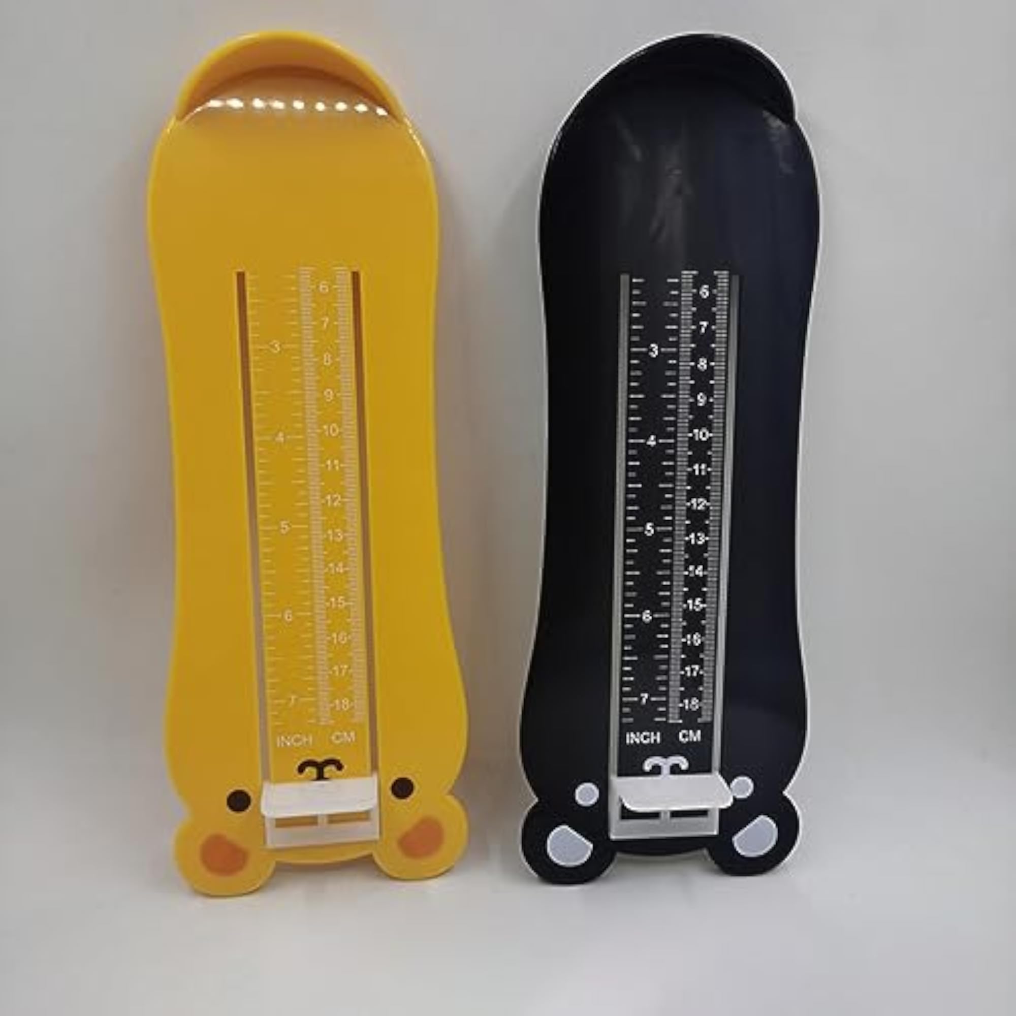 Cartoon Bears Foot Measuring Ruler for Kids, Yellow