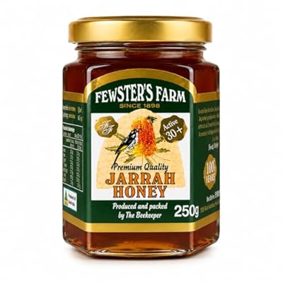 Jarrah Honey TA 30+ 250 g / 8.8 oz Jarrah Honey is nectar gathered by bees from the flowers of the Jarrah Tree
