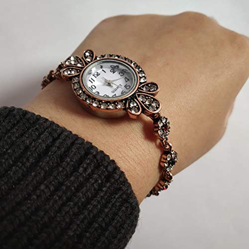 Aleafa Armlet Presents Women's,Girl's Beautiful Jewel Studded Gold Plated Watch Bracelet for Wedding/Party/Return Gift. (1 Pcs) (Design 1) #Aport-11242