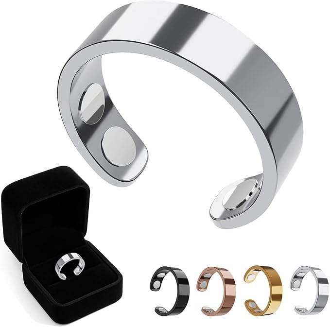XINCHEN Neovolta Vitalring Zum Abnehmen Nevolta Vital Magnetring Wechseljahre Ring Vital Magnetfeldtherapie Akkupressurring Mit Magneten Für Schlafqualität Und Hormonelle Balance (yinse)