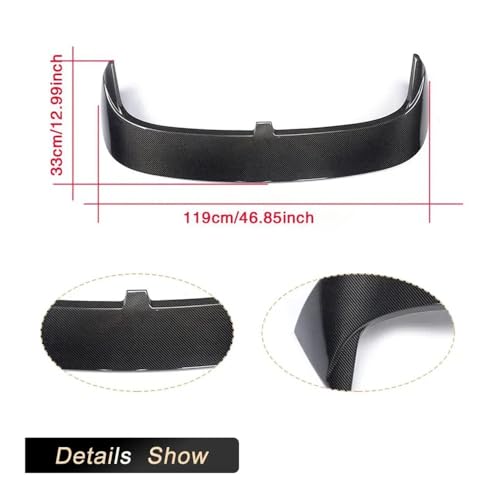 Aileron de toit en carbone véritable Golf 7 pour passionnés de trackday - 6