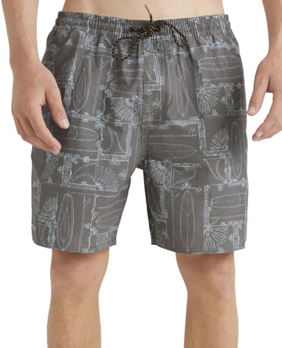 Quiksilver Men's Standard Longboard Volley Elastic Waist Boarshort Swim Trunk