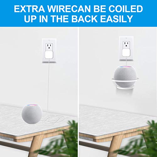Study Metal Made Homepod Mini Wall Mount,Space Saving Accessories for Hompod Mini,Homepod Wall Mount without Interference Restores The Sound Quality(2 Pack)