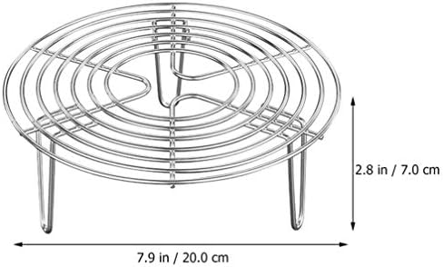 HEMOTON 2pcs Stainless Steel Steamer Rack Multi- Round Cooling Rack for Steaming
