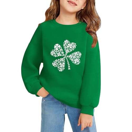 Kids St Patricks Day Sweatshirt Girls Boys Irish Clover Crewneck Pullover Shirts Toddler Long Sleeve Sweater Tops2