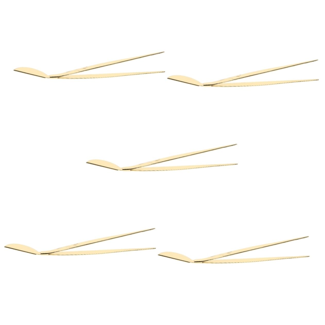 BESPORTBLE 5 Pz Pinzette Per Bonsai Pinzette Per Alberi Bonsai Pinzette Per Raschietto Da Giardino Attrezzi Per Bonsai Pinzette Dritte Comode Pinzette Per Piantare Acciaio Inossidabile Golden