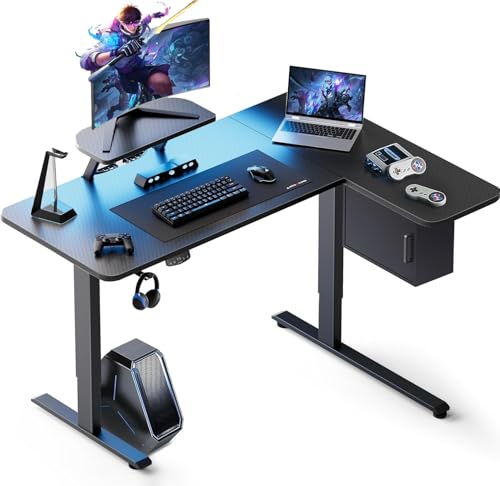 Amazon.co.jp: GTPLAYER ゲーミングデスク 電動昇降式 キャビネット 