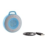 Salida mono de 5 W Altavoz inalámbrico para ducha, incluye ventosa y micrófono incorporado, de 5 W, azul