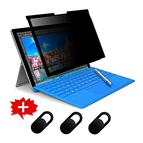 Fully Removable Privacy Screen Protector for Microsoft Surface Pro 7/6/5/4/3, Anti-Spy Filter Anti-Glare