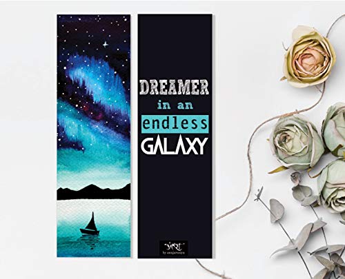 Image of Antara Wilderness Bookmarks with Quotes | Digitised Handpaintings | Laminated Matte Finish| Best Gift for Readers for Books and notebooks (Classic Bookmark Set of 8)