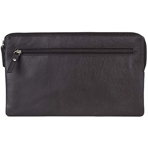 Banktasche Geldtasche LEAS in Echt-Leder Cover