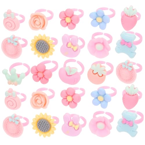 Anillos de juguete para niñas ideales para juegos de vestir en fiestas infantiles de disfraces