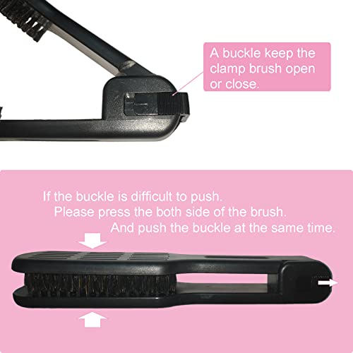 Clamp Brush Hair Double Sided Hair Straightening Comb With Lock Bristle Flat Straightener Air Vent Detangler Splint For Women,Girls,Wet,Dry,Fine,Thick Natural Hair #TOP3
