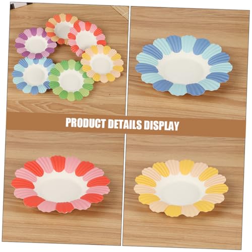Assiettes en papier jetables de fleur élégantes et légères pour table festive