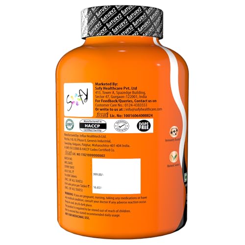 Naturyz Double Strength Natural Vitamin C & Zinc Supplement with Amla, Acerola Cherry, Citrus Bioflavonoids rich in Antioxidants for Immunity Support & Skincare pack of 2 (120 Vegetarian tablets)