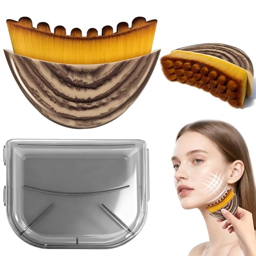 New Lymphatic Contour Face Brush, Lymphatic Drainage Facial Massager Brush for Chin & Neck Contour, Soft Bristles Suitable for All Skin Types, Ergonomic Beauty Tools with Portable Boxes (1 PCS)