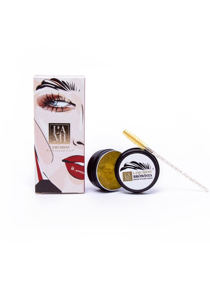 Lami Browista Styling Pasta - Fija las cejas con aceites hidratantes para un brillo duradero (flor)