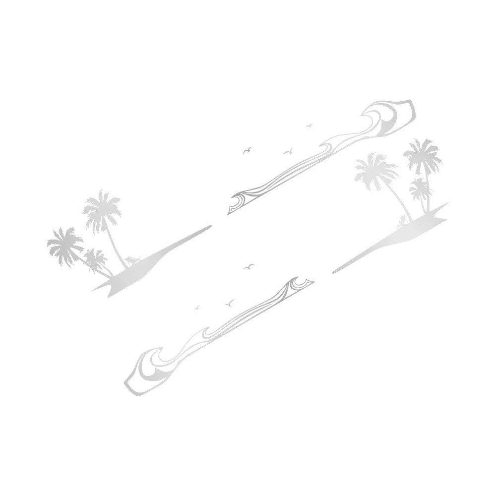 Car Stickers Palm Tree Beach Decor Decal(Matt Silver)