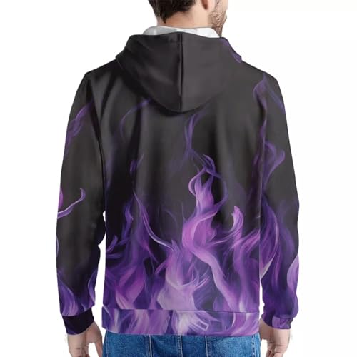 Image of Forchrinse Green Palm Tree Sea Beach Mens Hoodies Pullover Long Sleeve Fleece Hoodie Cozy Sport Casual Outwear