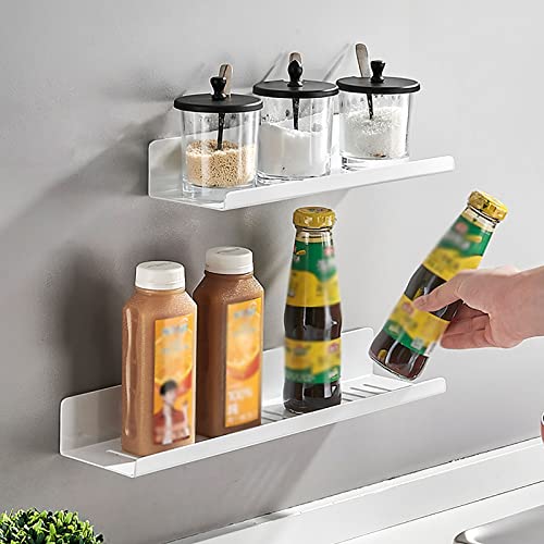 Portaspezie da parete – Mensola da cucina in alluminio salvaspazio per barattoli di spezie ed erbe aromatiche soluzione di archiviazione per chef domestici e appassionati di cucina