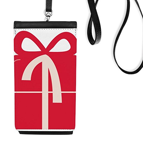 Sac à main suspendu téléphone noir portefeuille simili cuir motif Noël