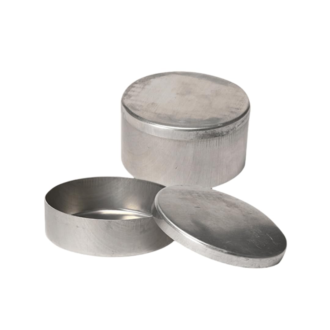 Juego de cajas de almacenamiento redondas de aluminio de 5 piezas: contenedores versátiles for pesaje y embalaje de muestras(100x 35mm)