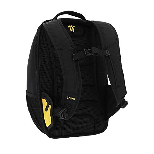 Totto Rucksack für Fahrräder, Herren, MA04MOT002-1410G-NA0, Schwarz/Gelb, 47 cm