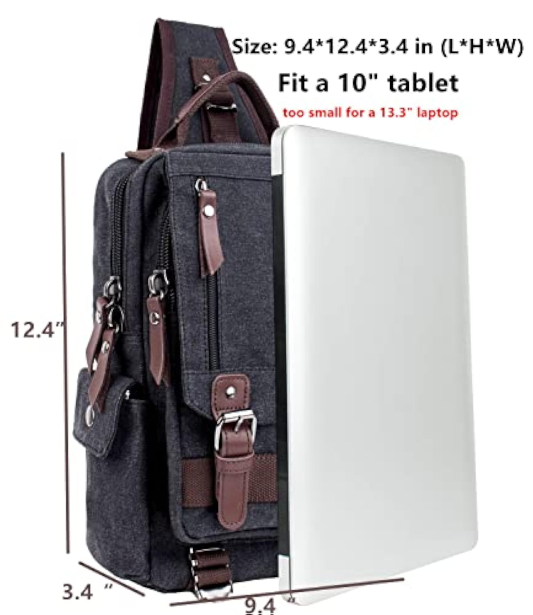 Canvas One Strap Sling Cross Body Messenger Bag