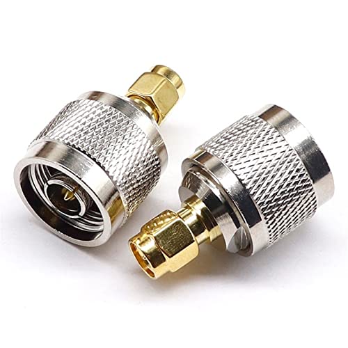 Adaptateur coaxial N male vers SMA male haute frequence plaquage de precision