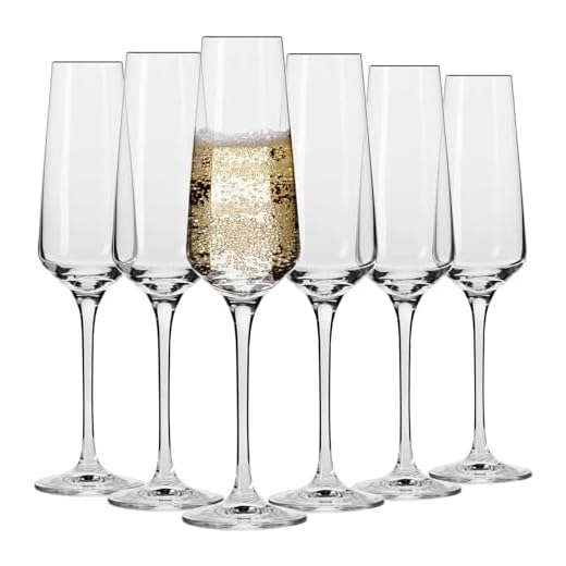 Krosno Copas Flauta Boda Cava de Champán | Conjunto 6 Piezas | 180 ML | Avant-Garde Collection Uso en Casa, Restaurante y en Fiestas | Apto para Microondas y Lavavajillas