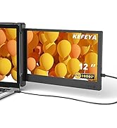 KEFEYA Laptop Screen Extender, Portable Monitor for Laptop 12" Full HD IPS Display, Dual Monitor ...