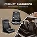 2 Pieces Universal Racing Seats with Dual Lock Sliders, 1 Pair PVC Leather Bucket Seats for Cars, Adjustable Car Seats, Driver and Passenger Side (OBS Black A)