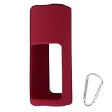 Silikon-Schutzhülle für JBL Grip Tragbarer Bluetooth-kompatibler Lautsprecher, weiche Schutzhülle, Reise-Tragetasche, Schutzhülle mit Karabiner für Griff-Lautsprecher-Zubehör (rot)
