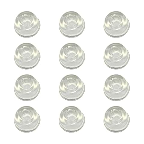 JKDHJK 12pcs Self-adhesive Rubber Feet Silicone Pads Transparent Elastic Buffers Shock-absorbing Knobs Bumper Pads for All Kinds of Doorstop Buffers Kitchen Furniture Protection Noise Absorption Cover